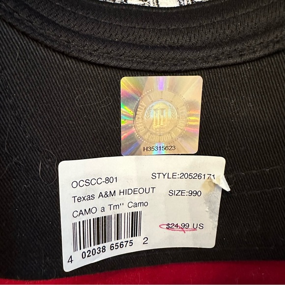 Camo Texas A&M strap back hat baseball cap NWT - Picture 9 of 12